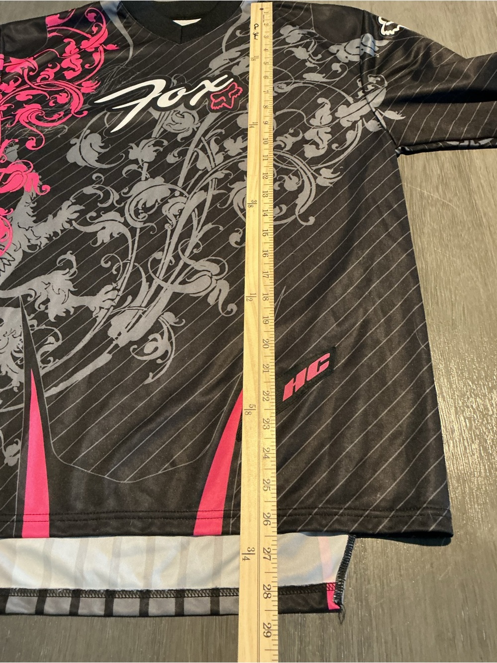 Vintage Y2K Fox Racing HC Motocross Jersey Black Pink Scroll 02024 Size M - Picture 12 of 13